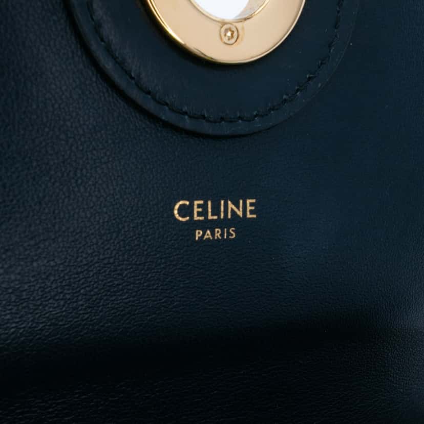 Celine Canvas Sulky Clutch With Chain Brown Canvas Good condition - Box View