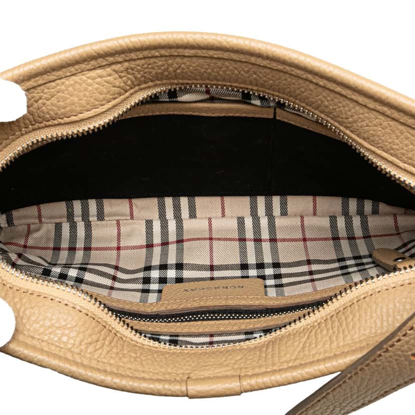 Burberry Leather Shoulder Bag Brown Leather Good condition - Model View