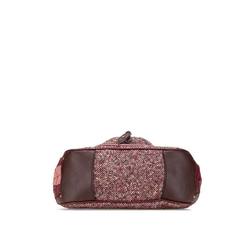 Celine Tweed Shoulder Bag Red Tweed Good condition - Inside View