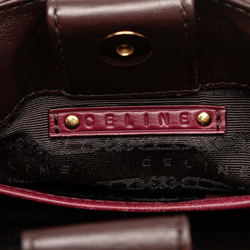 Celine Tweed Shoulder Bag Red Tweed Good condition - Box View