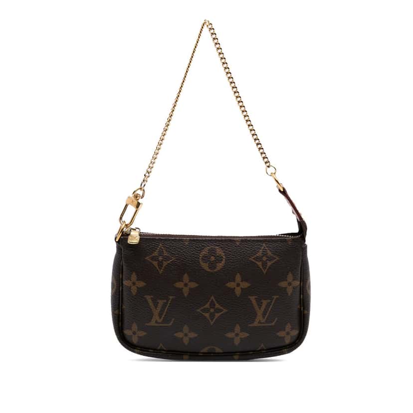 Louis Vuitton Monogram Mini Pochette Accessoires Brown Canvas Good condition - Front View
