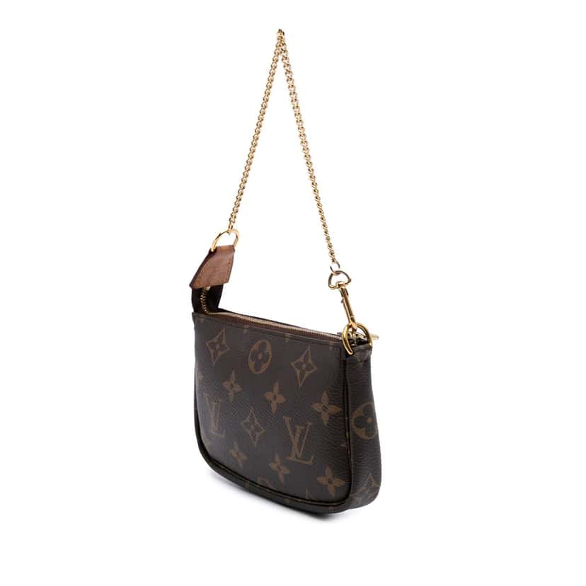 Louis Vuitton Monogram Mini Pochette Accessoires Brown Canvas Good condition - Back View