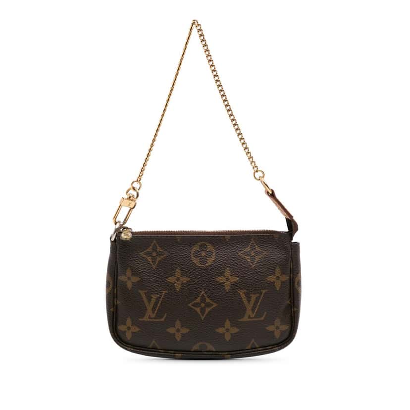 Louis Vuitton Monogram Mini Pochette Accessoires Brown Canvas Good condition - Front View