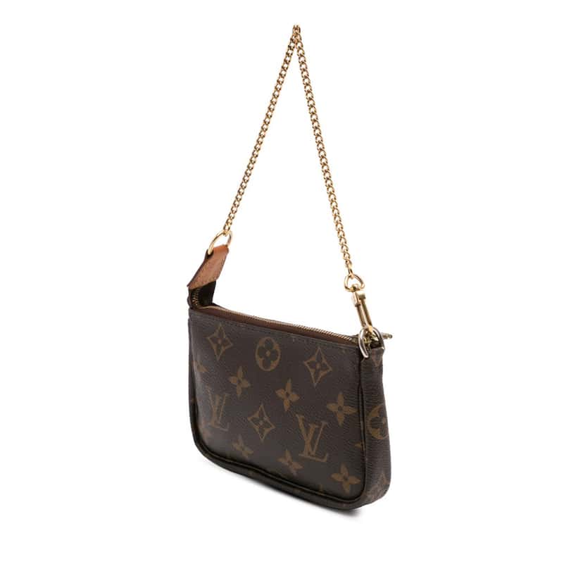 Louis Vuitton Monogram Mini Pochette Accessoires Brown Canvas Good condition - Back View