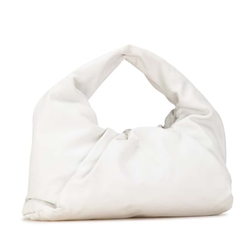 Bottega Veneta Lambskin The Shoulder Pouch White Leather Very good condition - Back View