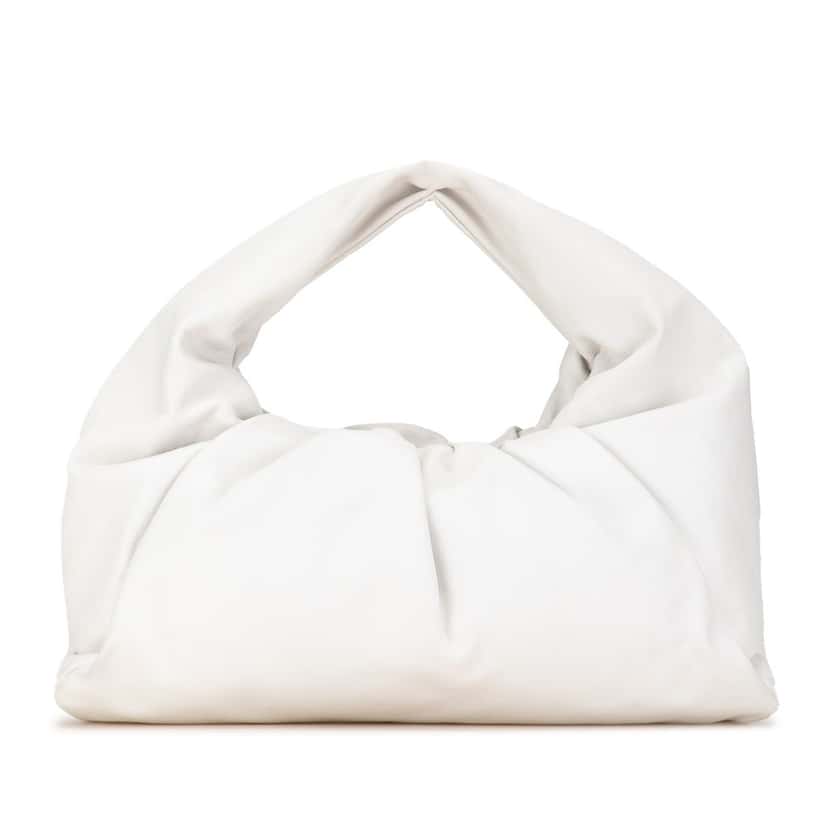 Bottega Veneta Lambskin The Shoulder Pouch White Leather Very good condition - Inside View