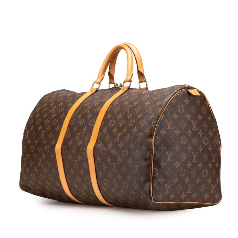 Louis Vuitton Monogram Keepall 55 Brown Canvas Good condition - Back View