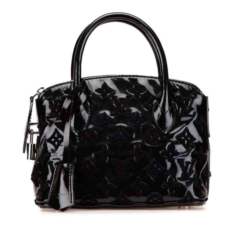 Louis Vuitton Monogram Fascination Lockit Frame BB Black Leather Good condition - Front View