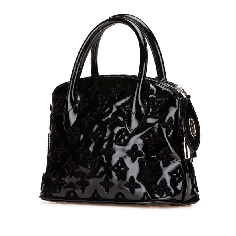 Louis Vuitton Monogram Fascination Lockit Frame BB Black Leather Good condition - Back View