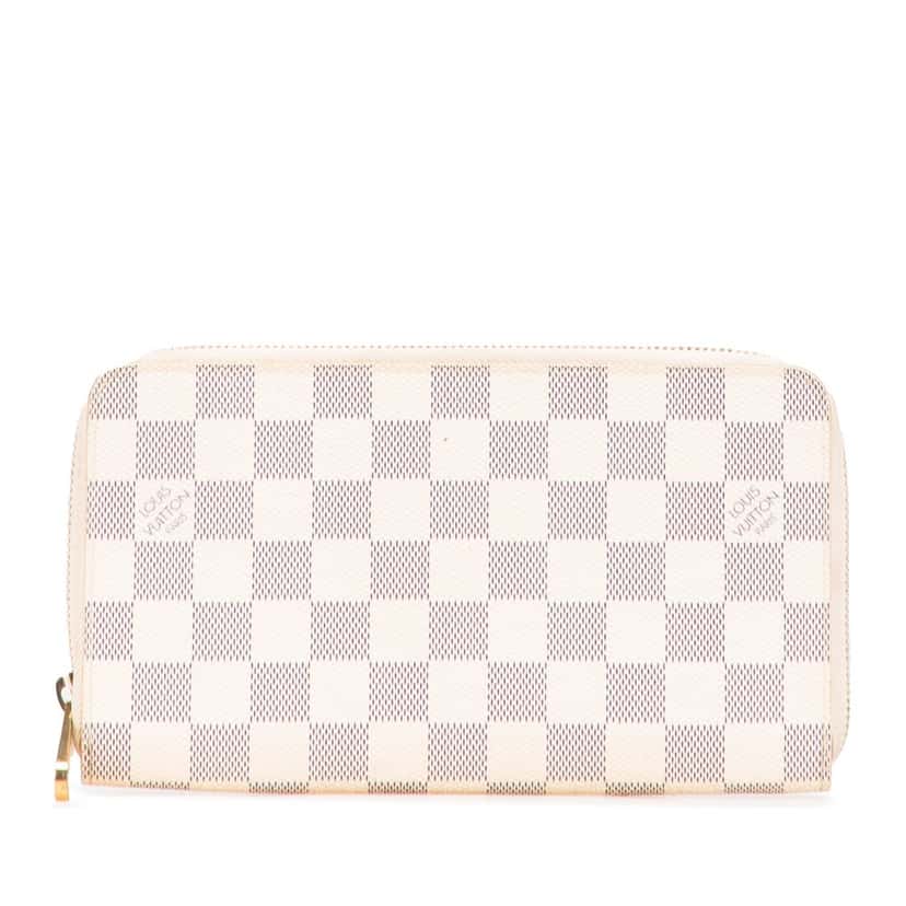 Louis Vuitton Damier Azur Zippy Long Wallet White Canvas Good condition - Front View