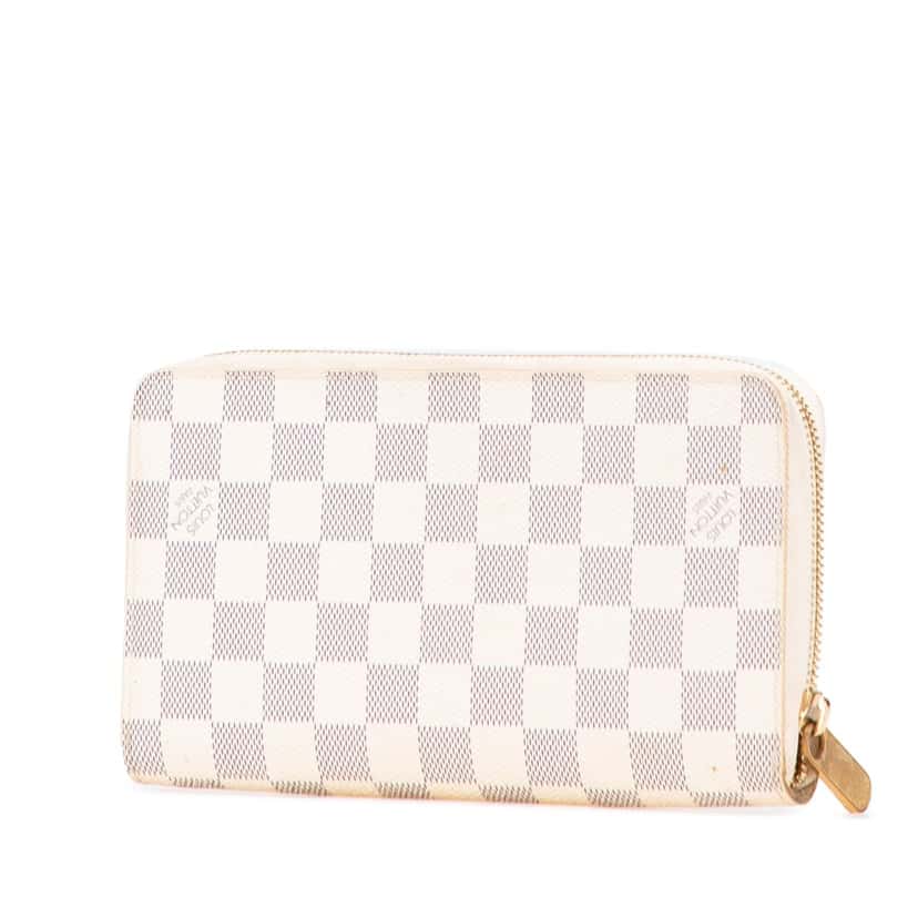 Louis Vuitton Damier Azur Zippy Long Wallet White Canvas Good condition - Back View