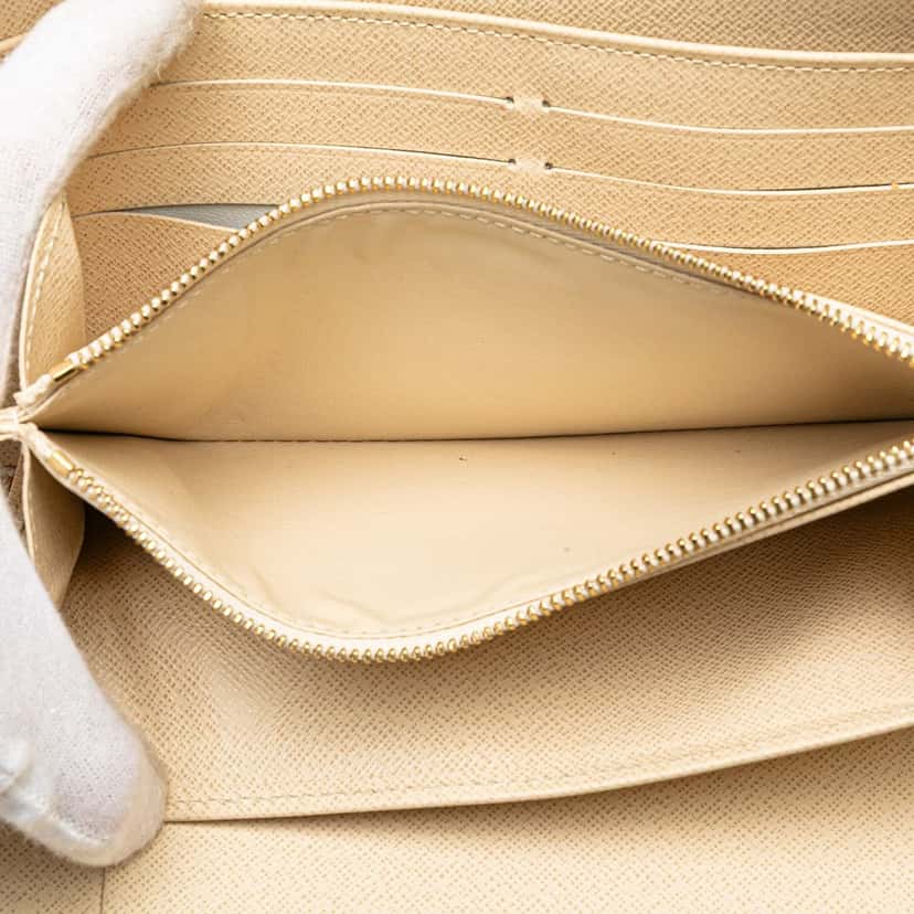 Louis Vuitton Damier Azur Zippy Long Wallet White Canvas Good condition - Box View