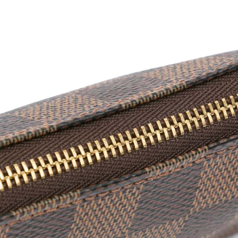 Louis Vuitton Damier Ebene Mini Pochette Accessoires Brown Canvas Good condition - Box View