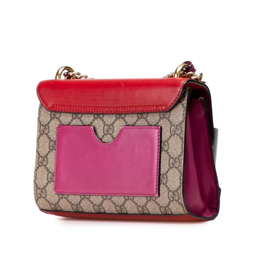 Gucci Small GG Supreme Padlock Crossbody Brown Canvas Good condition - Back View