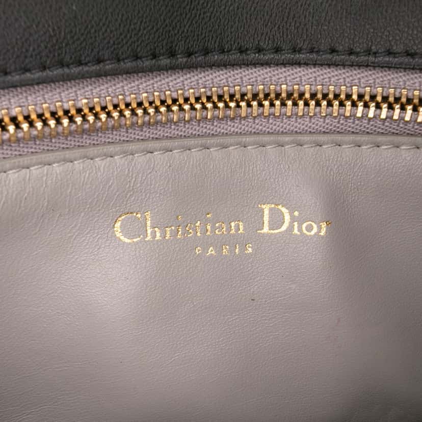 Dior Mini Crackled Deerskin Diorama Flap Grey Leather Good condition - Box View