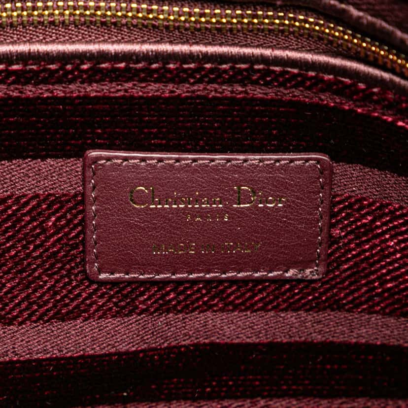 Dior Medium Velvet Cannage Lady D Lite Red Velvet Good condition - Box View