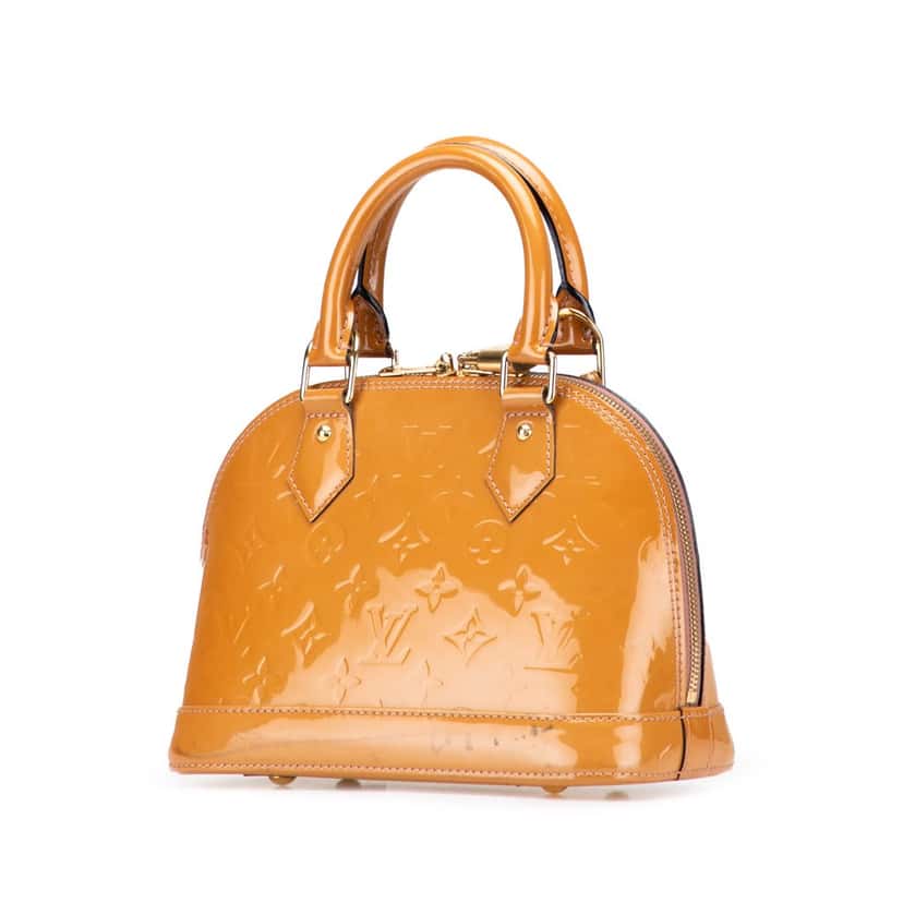 Louis Vuitton Monogram Vernis Alma BB Brown Leather Good condition - Back View