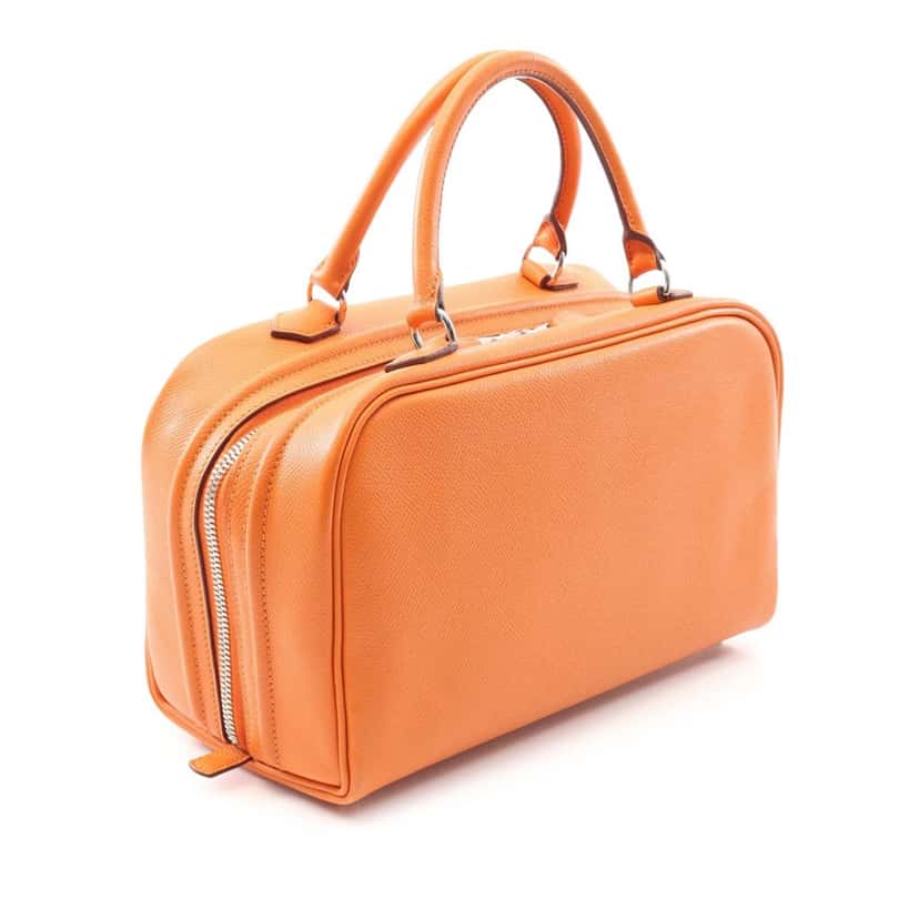 Hermès Epsom Sac En Vie 26 Orange Leather Good condition - Back View