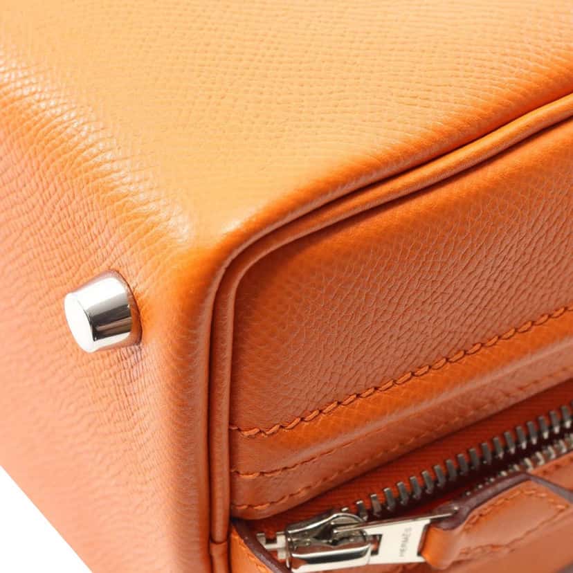 Hermès Epsom Sac En Vie 26 Orange Leather Good condition - Box View