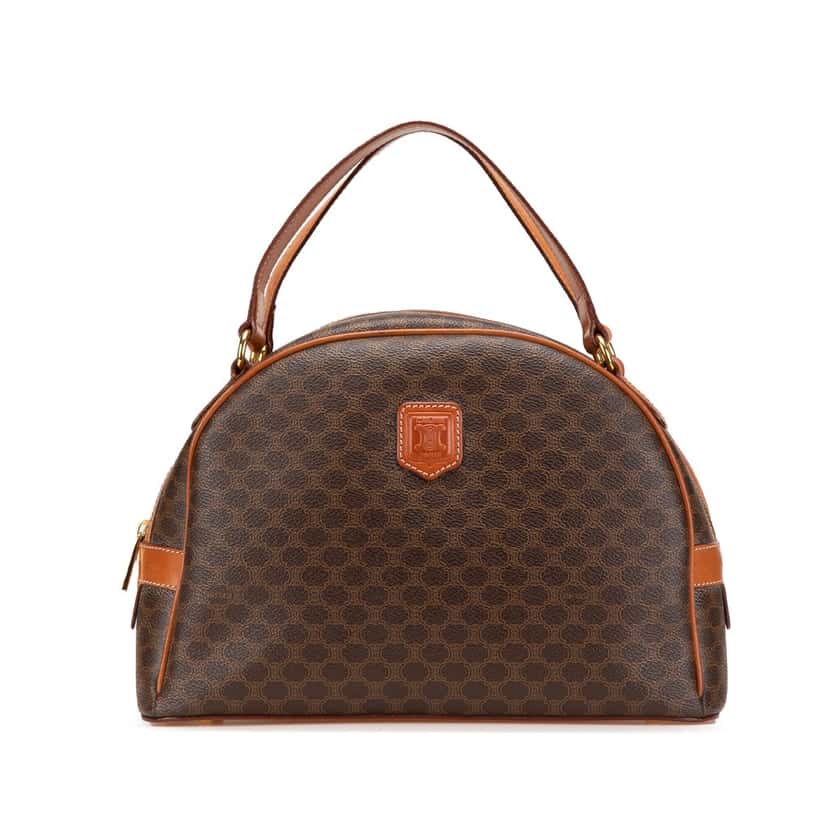 Celine Macadam Coated Canvas Handbag Brown Canvas Good condition - Front View