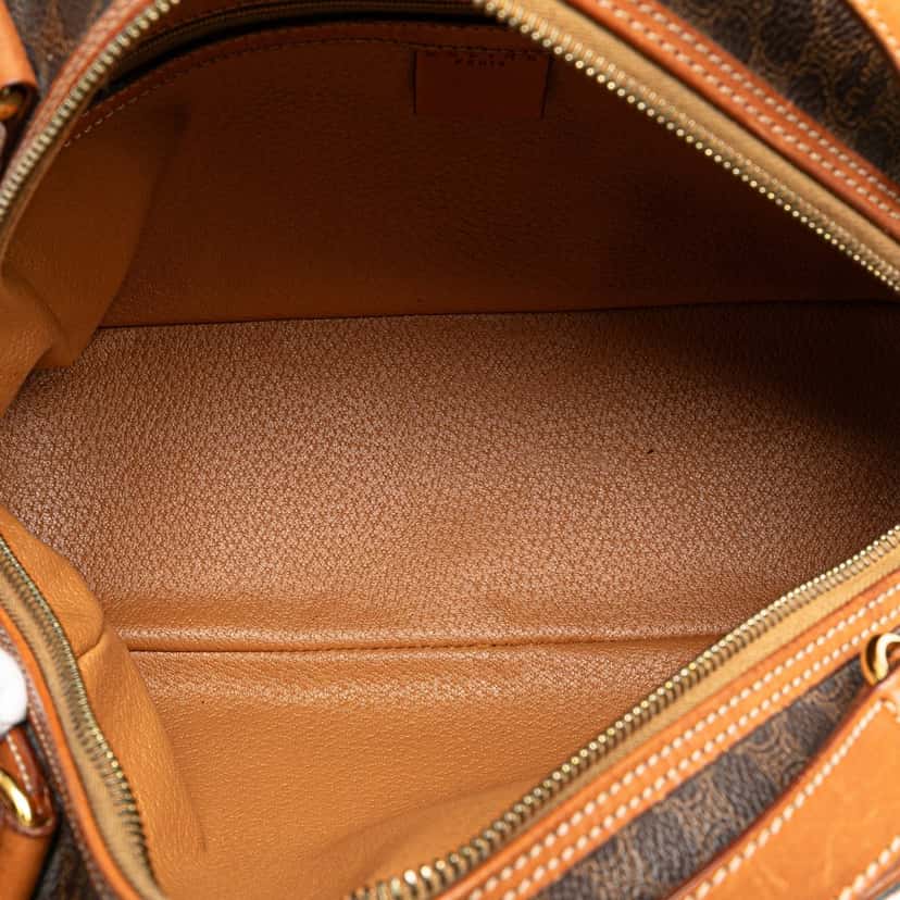 Celine Macadam Coated Canvas Handbag Brown Canvas Good condition - Model View
