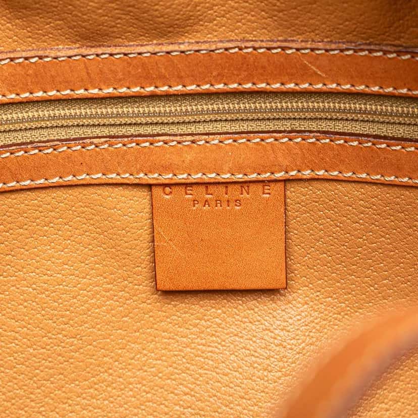 Celine Macadam Coated Canvas Handbag Brown Canvas Good condition - Box View
