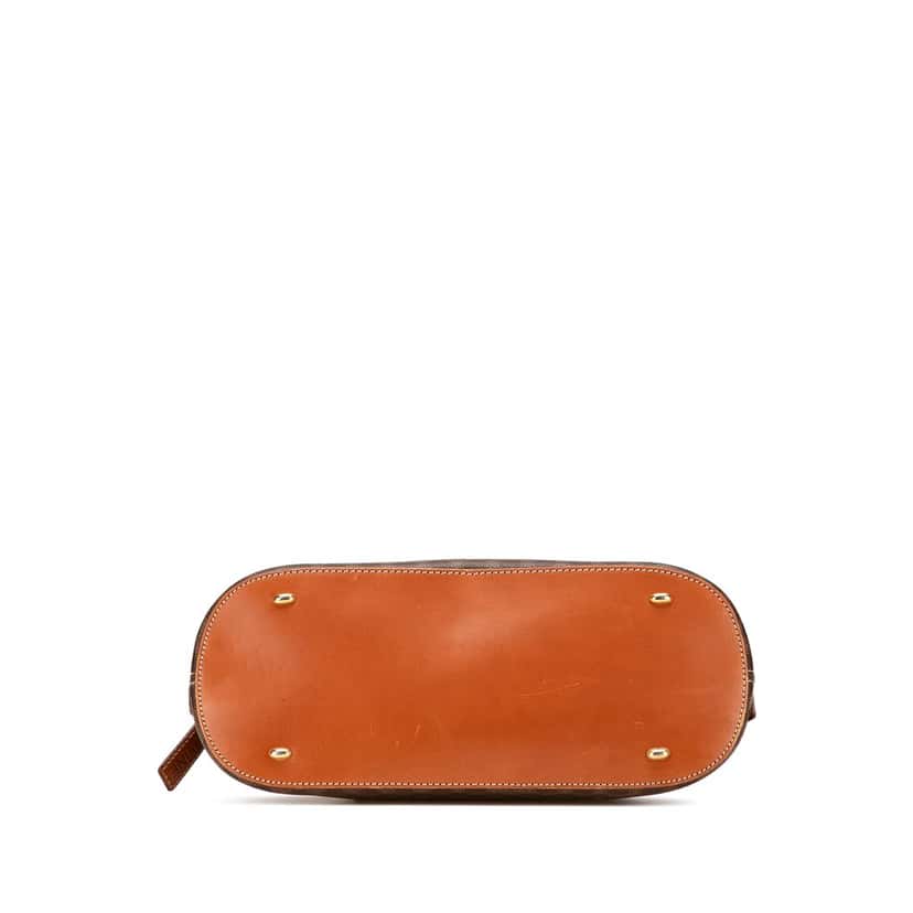 Celine Macadam Coated Canvas Dome Satchel Brown Canvas Good condition - Inside View
