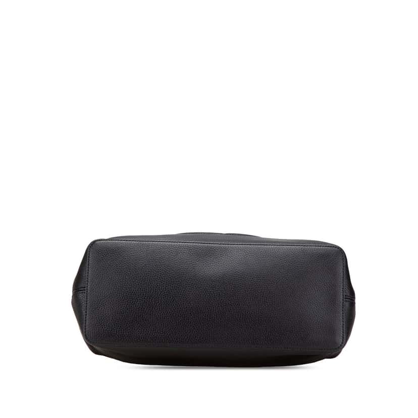 Gucci Large Pebbled Calfskin Soho Convertible Hobo Black Leather Good condition - Inside View