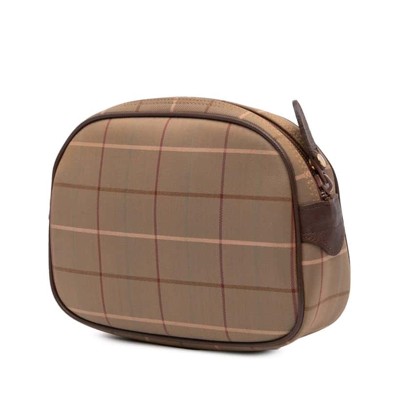 Burberry Vintage Check Canvas Clutch Brown Canvas Good condition - Back View