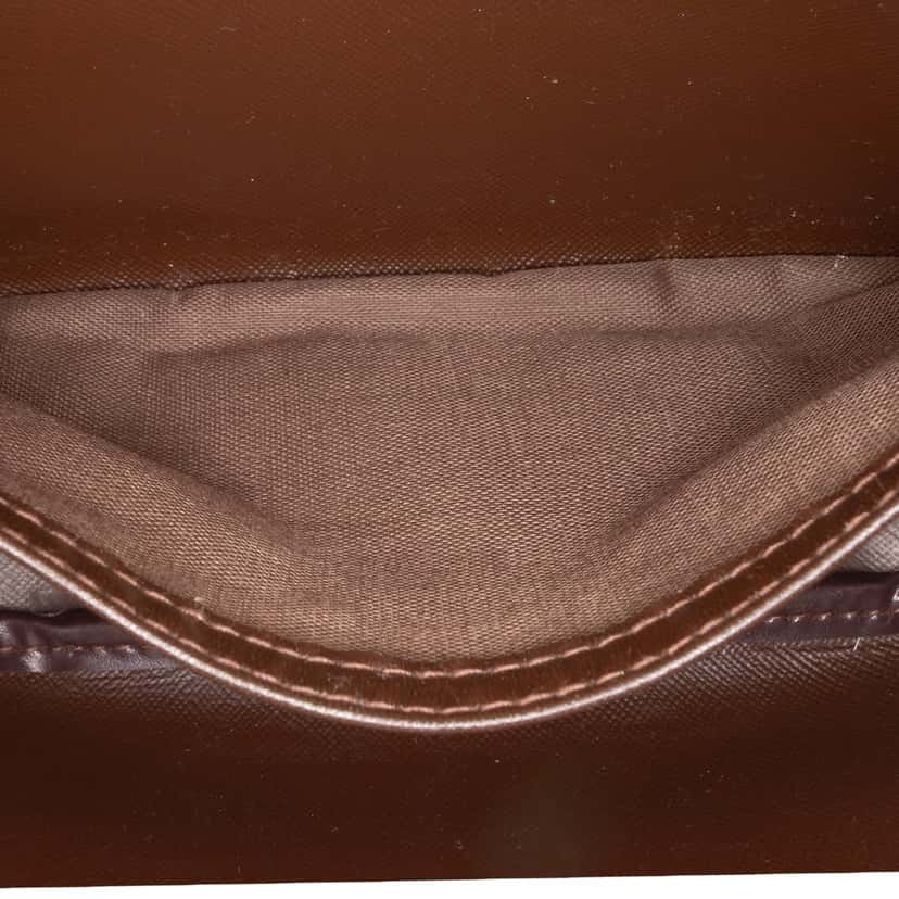 Burberry Vintage Check Canvas Clutch Brown Canvas Good condition - Box View