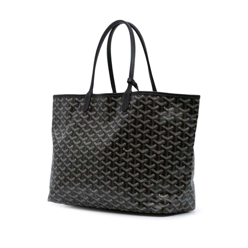 Goyard Goyardine Saint Louis PM Black Canvas Good condition - Back View