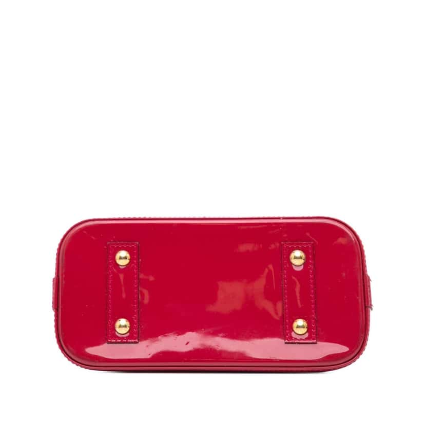 Louis Vuitton Monogram Vernis Alma BB Red Leather Good condition - Inside View