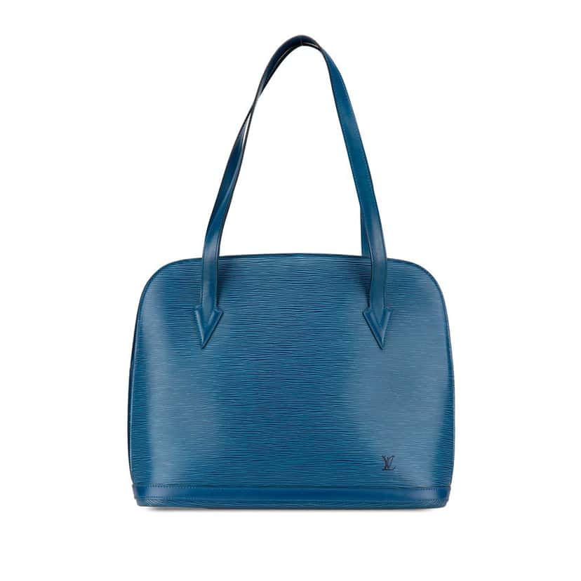 Louis Vuitton Epi Lussac Blue Leather Good condition - Front View