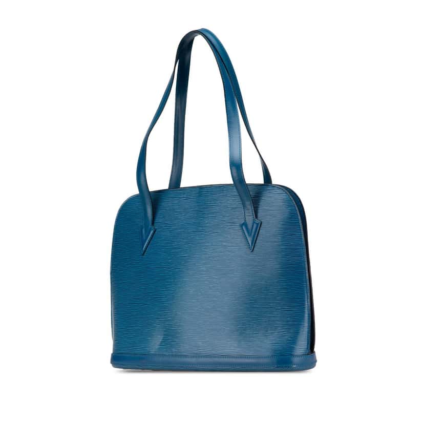 Louis Vuitton Epi Lussac Blue Leather Good condition - Back View