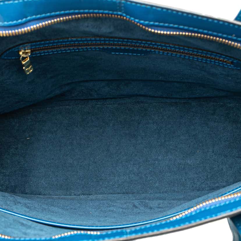Louis Vuitton Epi Lussac Blue Leather Good condition - Model View