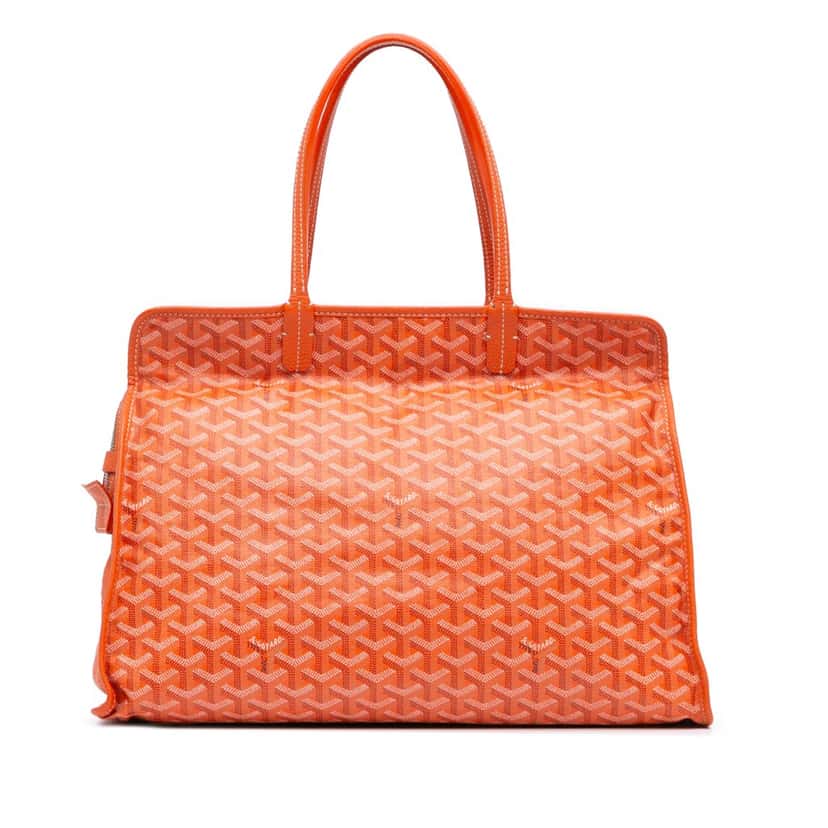 Goyard Goyardine Sac Hardy Pet Carrier PM Orange Canvas Good condition - Front View