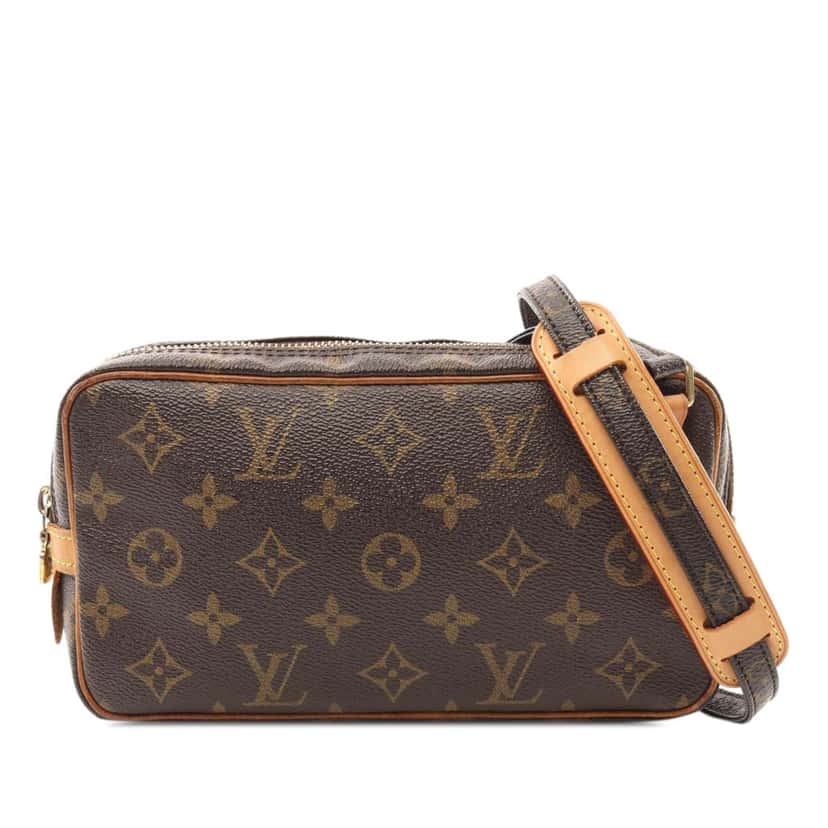 Louis Vuitton Monogram Pochette Marly Bandouliere Brown Canvas Good condition - Front View