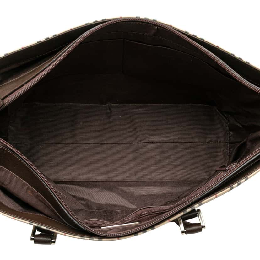Burberry House Check Canvas Tote Brown Canvas Good condition - Model View