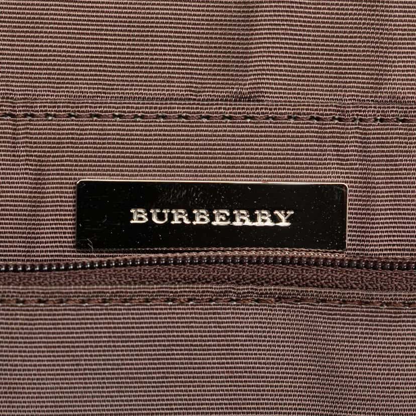 Burberry House Check Canvas Tote Brown Canvas Good condition - Box View