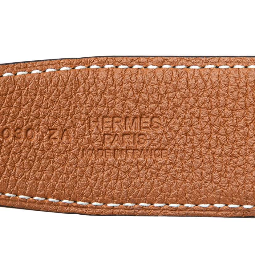 Hermès Leather Rider Reversible Belt Black Leather Good condition - Model View