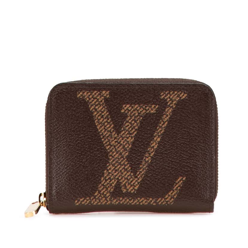 Louis Vuitton Monogram Giant Zippy Coin Purse Brown Canvas Good condition - Front View