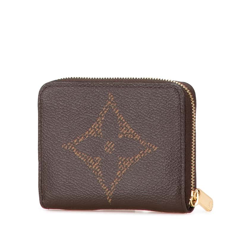 Louis Vuitton Monogram Giant Zippy Coin Purse Brown Canvas Good condition - Back View