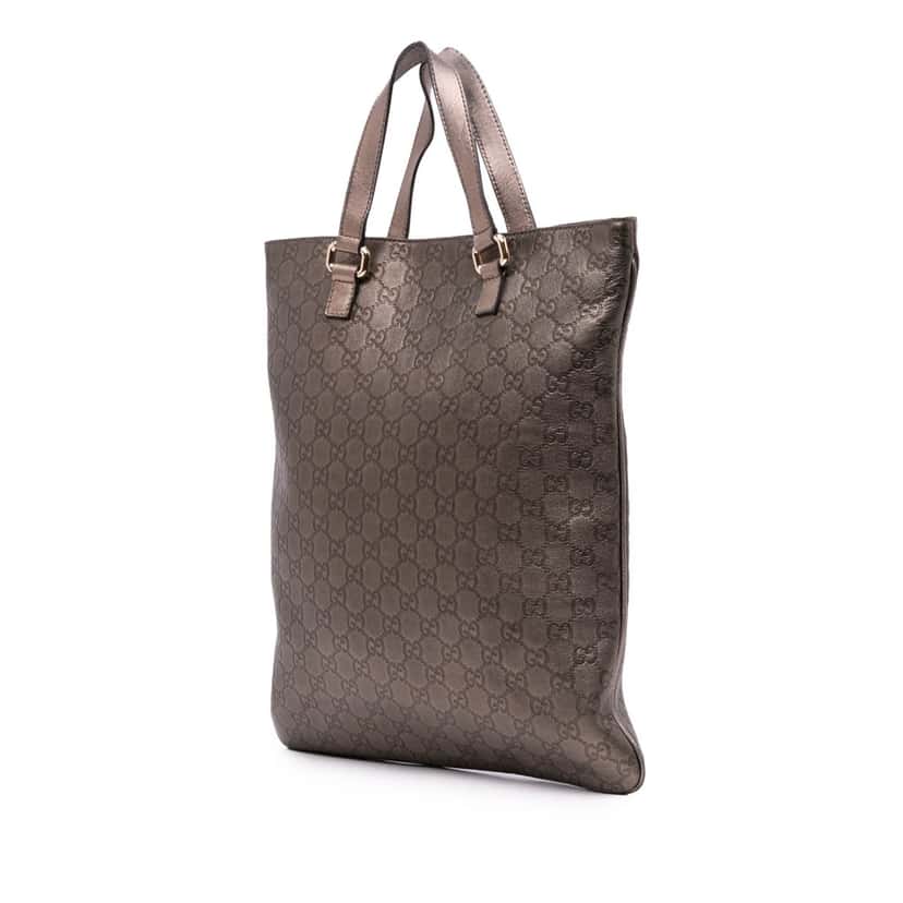 Gucci Metallic Guccissima Tote Brown Leather Good condition - Back View