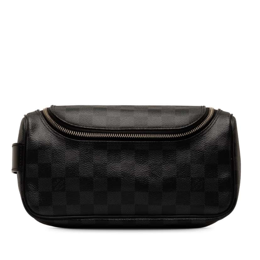 Louis Vuitton Damier Graphite Toiletry Pouch Black Canvas Good condition - Front View