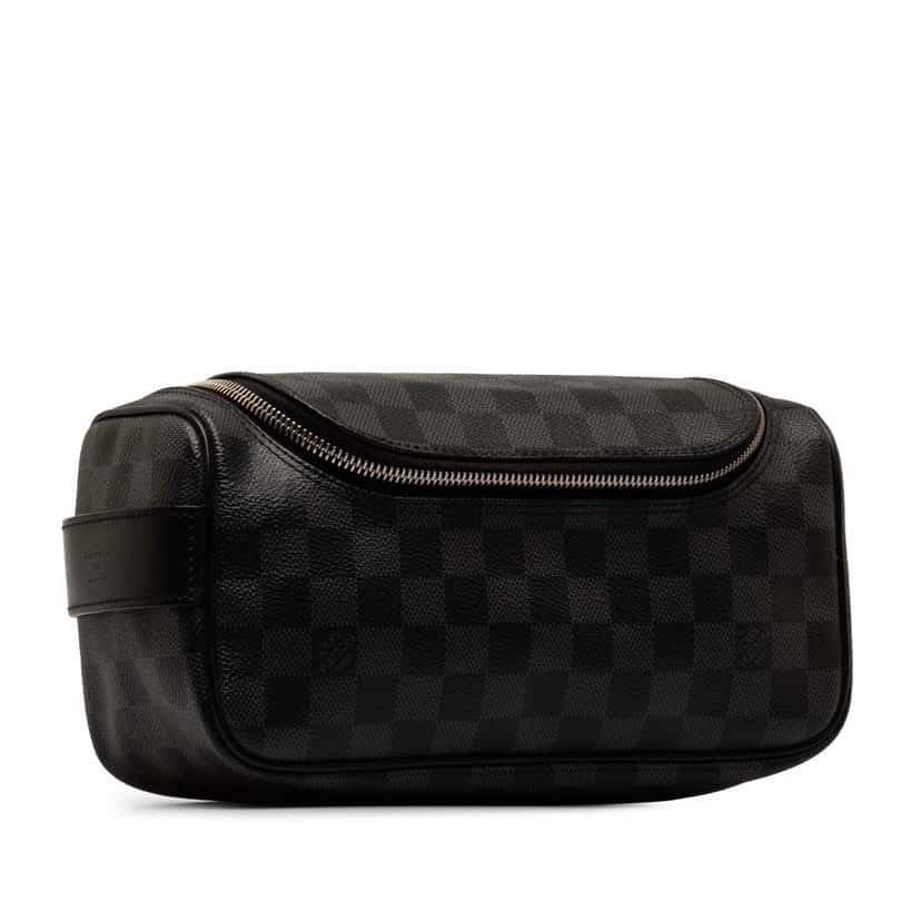 Louis Vuitton Damier Graphite Toiletry Pouch Black Canvas Good condition - Back View