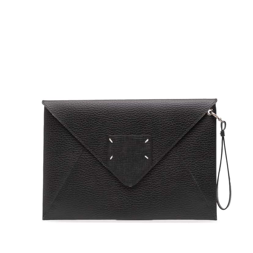 Maison Margiela Leather MM11 Envelope Clutch Black Leather Good condition - Front View