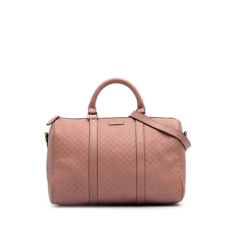 Gucci Medium Microguccissima Satchel Pink Leather Good condition - Front View