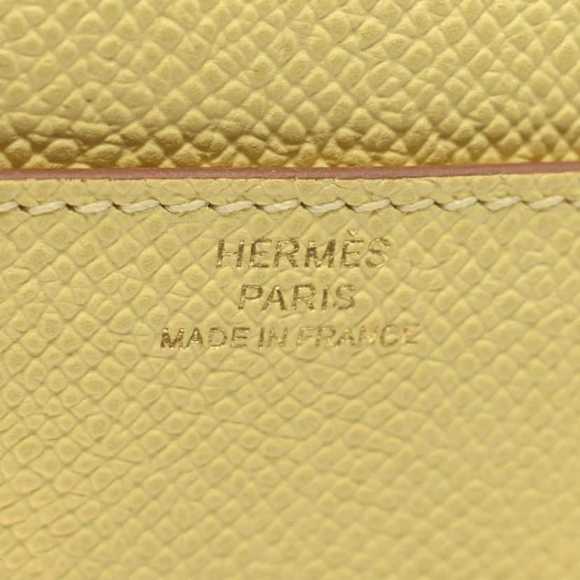 Hermès Epsom Constance Long To Go Wallet Yellow Leather Good condition - Model View