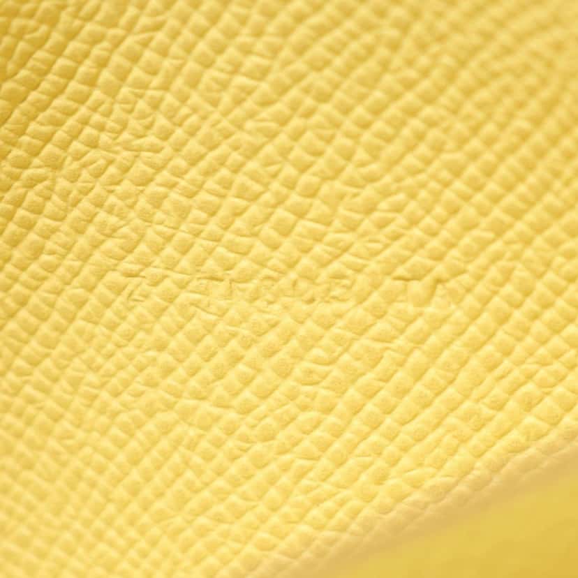 Hermès Epsom Constance Long To Go Wallet Yellow Leather Good condition - Box View