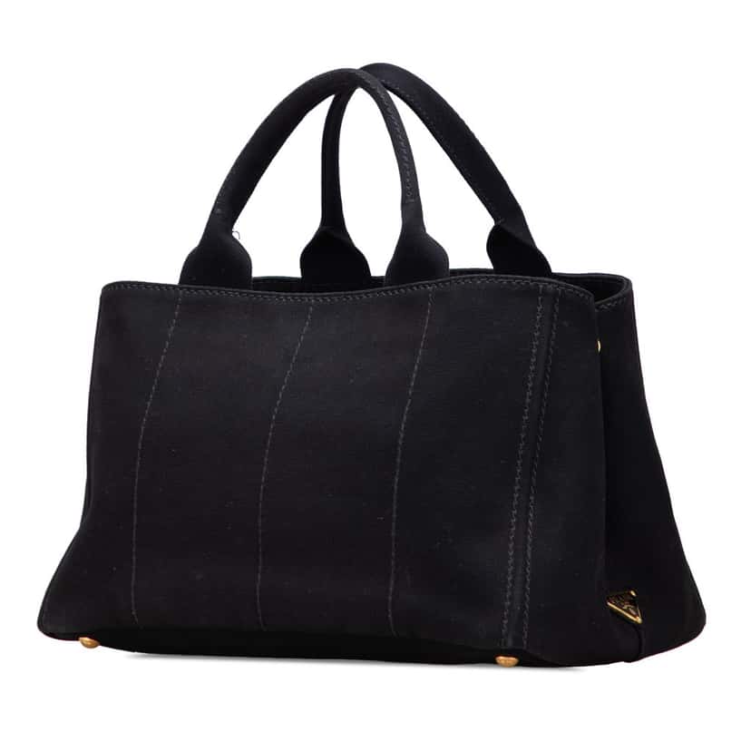 Prada Canvas Canapa Logo Tote Black Canvas Good condition - Back View